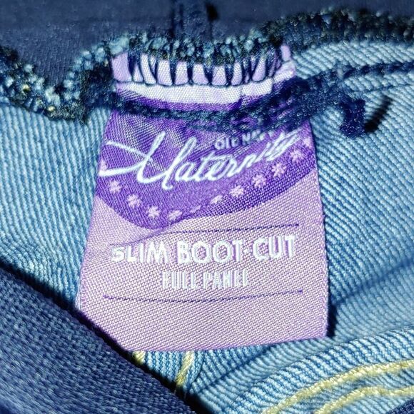 Old Navy Maternity Slim Boot Cut full panel  jeans  Sz 8 - Picture 7 of 8